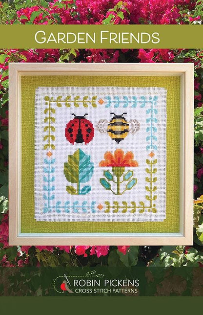 Garden Friends Cross Stitch Pattern - Robin Pickens - Moda - RPCSP GF403