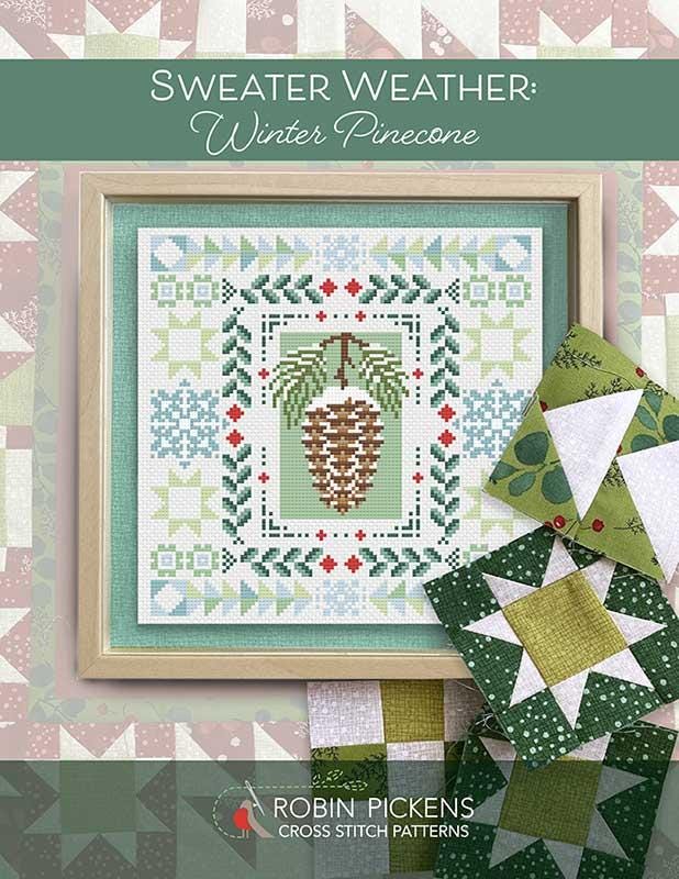 Sweater Weather: Winter Pinecone Cross Stitch Pattern - Robin Pickens - Moda - RPCSP SWWP409