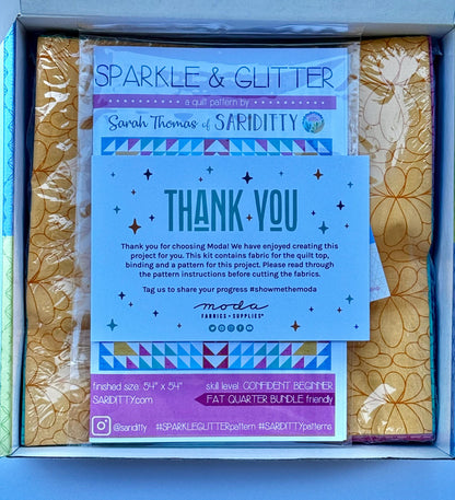 Sparkle & Glitter Quilt Kit - Rainbow Sherbet - Sarah Thomas - Sariditty - Moda Fabrics - KIT45020