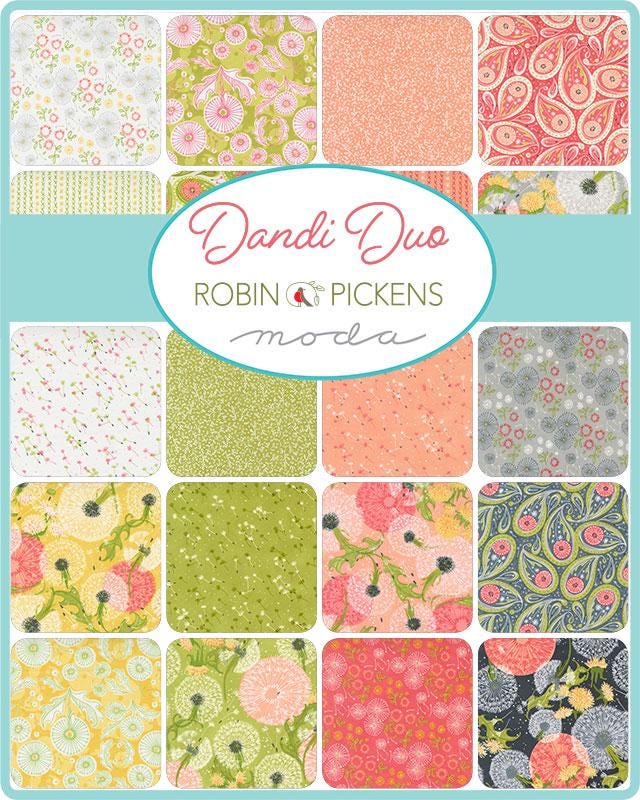 1/2 Yard - Dandi Duo - Peach - Robin Pickens - Moda - Fabric Yardage - 48754 14