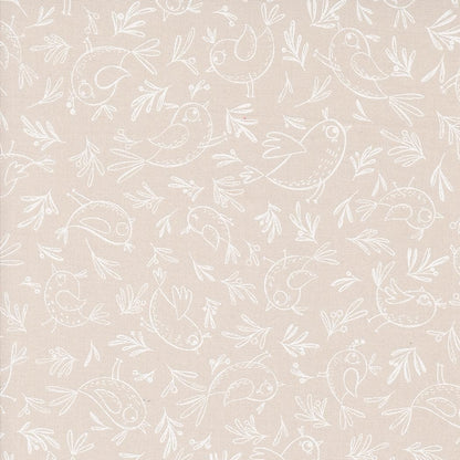 1/2 Yard - Chirp - Trace a Bird - Cloud - Elena Amo - Moda - Fabric Yardage - 39034 11