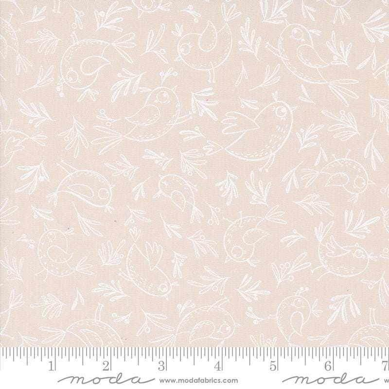 1/2 Yard - Chirp - Trace a Bird - Cloud - Elena Amo - Moda - Fabric Yardage - 39034 11