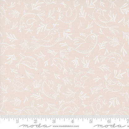 1/2 Yard - Chirp - Trace a Bird - Cloud - Elena Amo - Moda - Fabric Yardage - 39034 11