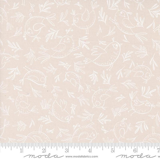 1/2 Yard - Chirp - Trace a Bird - Cloud - Elena Amo - Moda - Fabric Yardage - 39034 11