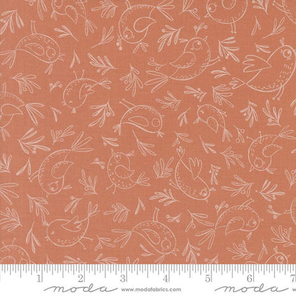 1/2 Yard - Chirp - Trace a Bird - Clay - Elena Amo - Moda - Fabric Yardage - 39034 14
