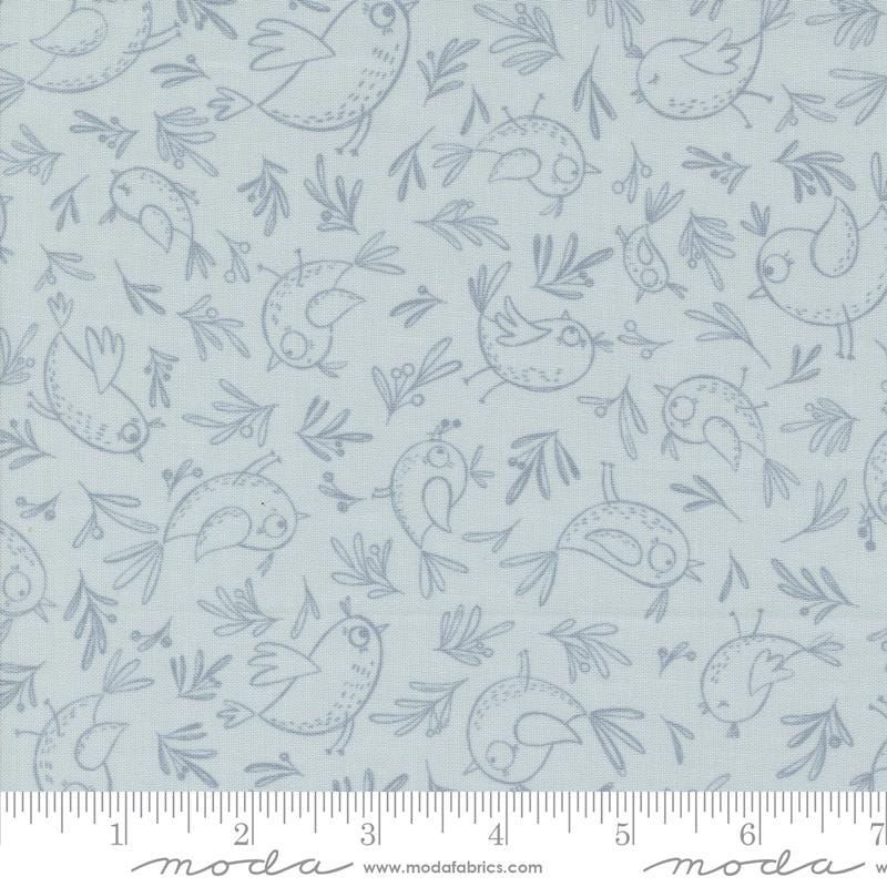 1/2 Yard - Chirp - Trace a Bird - Sky - Elena Amo - Moda - Fabric Yardage - 39034 19