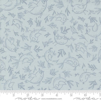 1/2 Yard - Chirp - Trace a Bird - Sky - Elena Amo - Moda - Fabric Yardage - 39034 19