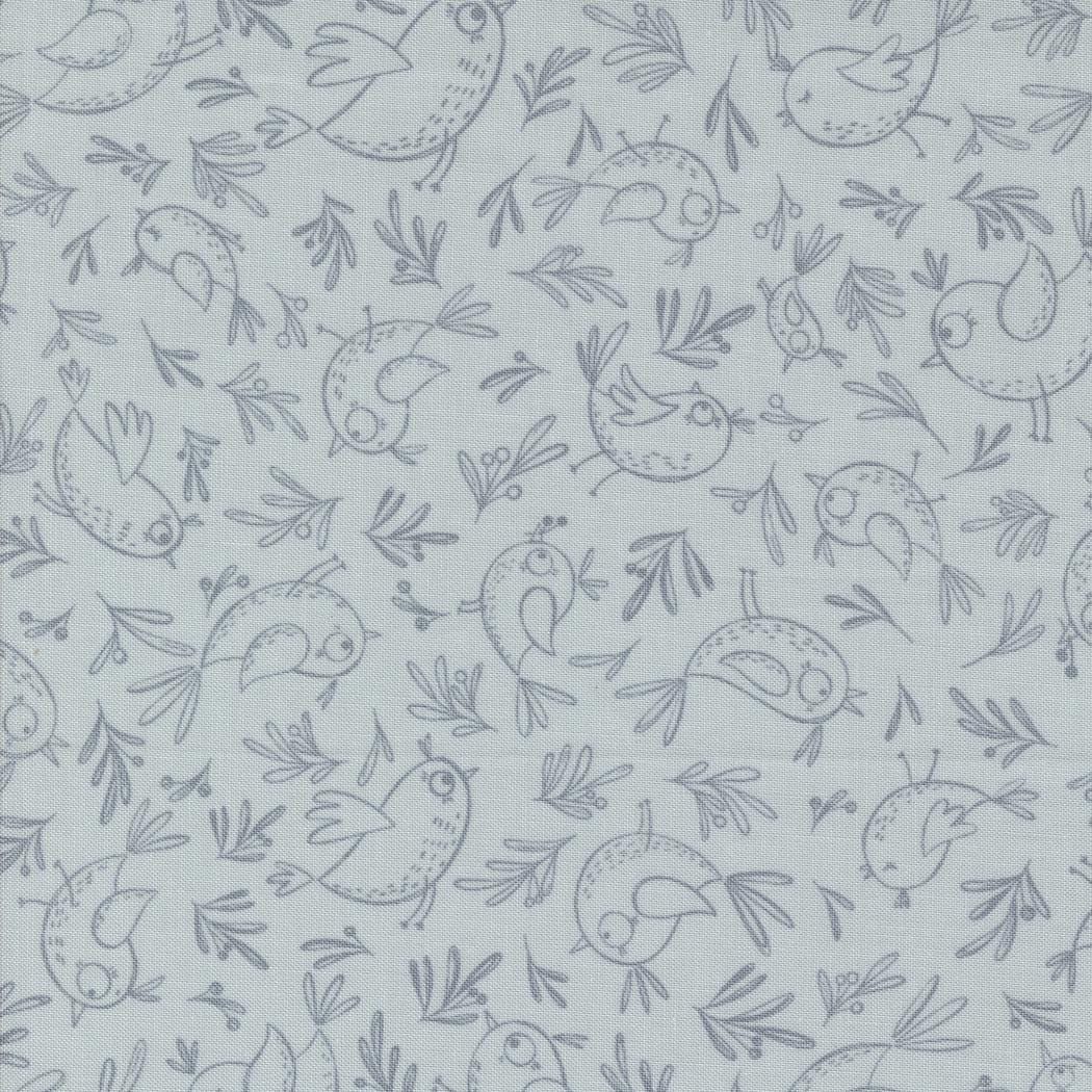 1/2 Yard - Chirp - Trace a Bird - Sky - Elena Amo - Moda - Fabric Yardage - 39034 19