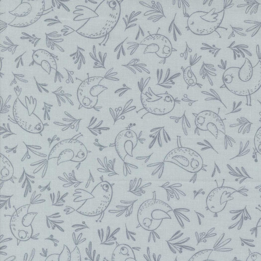 1/2 Yard - Chirp - Trace a Bird - Sky - Elena Amo - Moda - Fabric Yardage - 39034 19