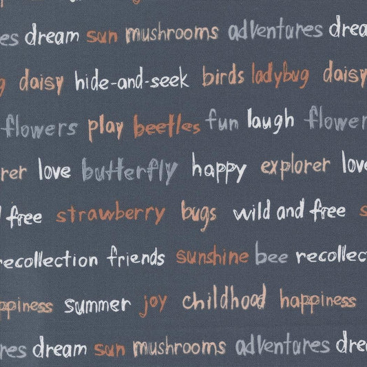 1/2 Yard - Chirp - Recollections - Twilight - Elena Amo - Moda - Fabric Yardage - 39036 22