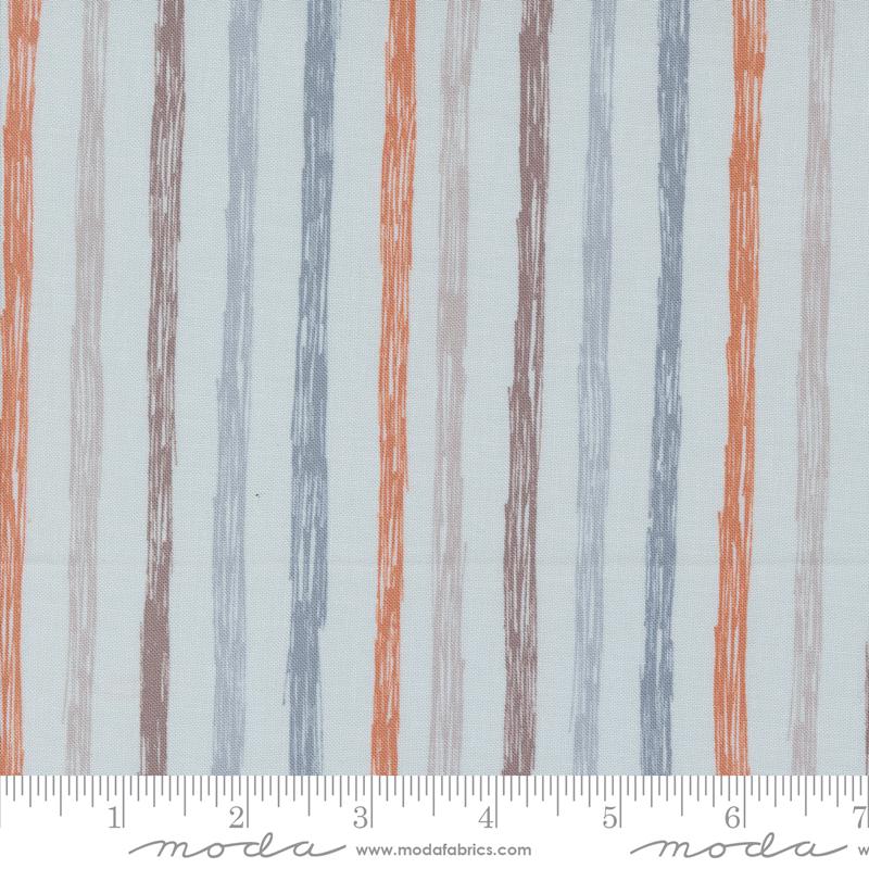 1/2 Yard - Chirp - Just Stripes - Sky - Elena Amo - Moda - Fabric Yardage - 39037 19