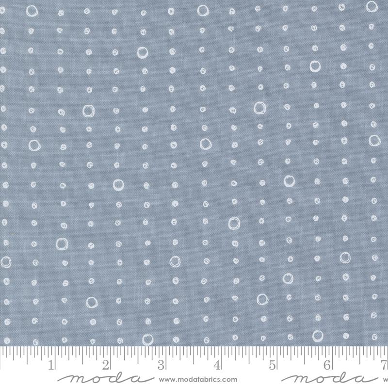 1/2 Yard - Chirp - Dots and Circles - Raincloud - Elena Amo - Moda - Fabric Yardage - 39038 20