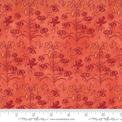 SALE!! 1/2 Yard - Carolina Lilies - Coral - Robin Pickens - Moda - Fabric Yardage - 48703 13