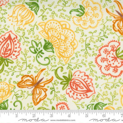 SALE!! 1/2 Yard - Carolina Lilies - Cream - Robin Pickens - Moda - Fabric Yardage - 48701 11