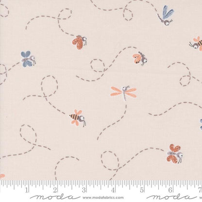 1/2 Yard - Chirp - Fly High - Cloud - Elena Amo - Moda - Fabric Yardage - 39033 11