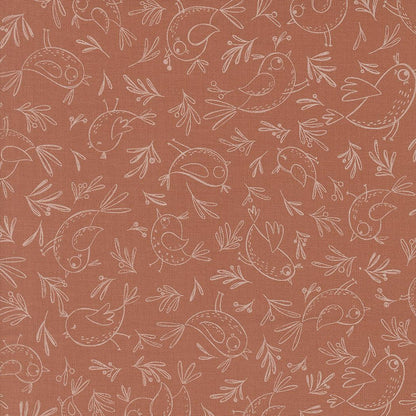 1/2 Yard - Chirp - Trace a Bird - Clay - Elena Amo - Moda - Fabric Yardage - 39034 14