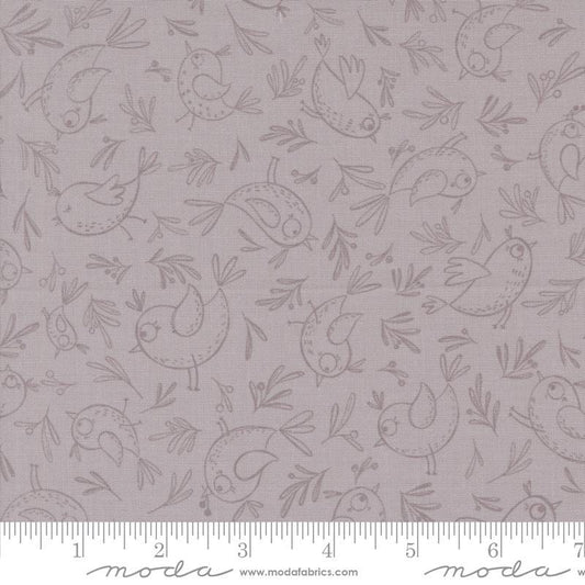 1/2 Yard - Chirp - Trace a Bird - Dove - Elena Amo - Moda - Fabric Yardage - 39034 15
