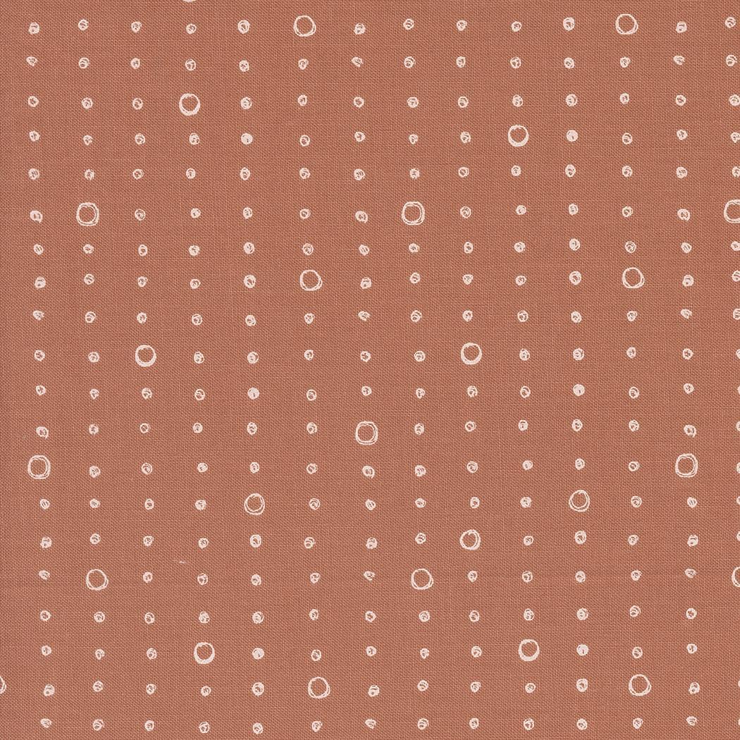 1/2 Yard - Chirp - Dots and Circles - Clay - Elena Amo - Moda - Fabric Yardage - 39038 14