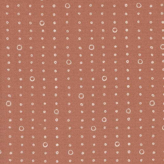1/2 Yard - Chirp - Dots and Circles - Clay - Elena Amo - Moda - Fabric Yardage - 39038 14