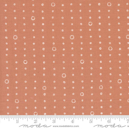 1/2 Yard - Chirp - Dots and Circles - Clay - Elena Amo - Moda - Fabric Yardage - 39038 14