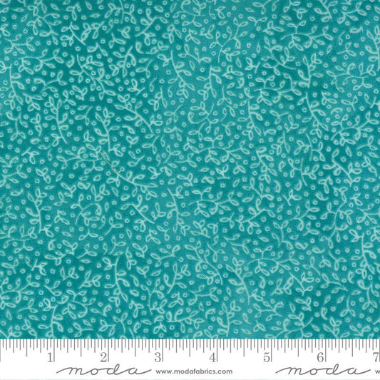 SALE!! 1/2 Yard - Carolina Lilies - Teal - Robin Pickens - Moda - Fabric Yardage - 48704 20