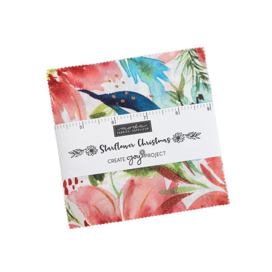 Starflower Christmas - Create Joy Project - Moda - 42 Pieces - Charm Pack - 8480PP