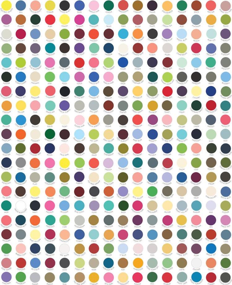 SALE!! 1/2 Yard - My Favorite Color is Moda - Multi - Moda - Fabric Yardage - 9900 10 Dots