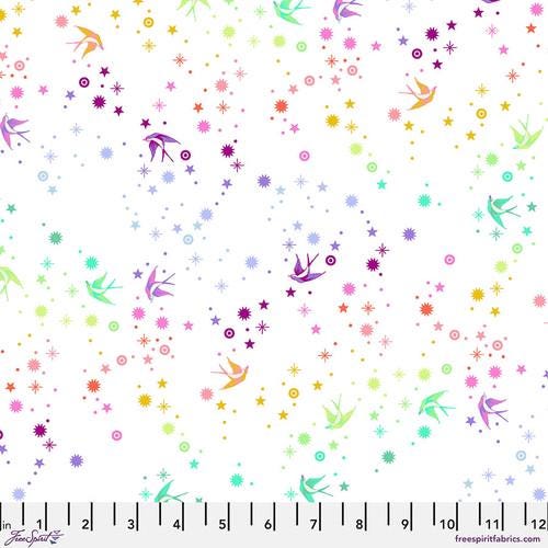 1/2 Yard - Tula's True Colors - Fairy Dust - White - Tula Pink - FreeSpirit - Fabric Yardage - PWTP133.WHITE