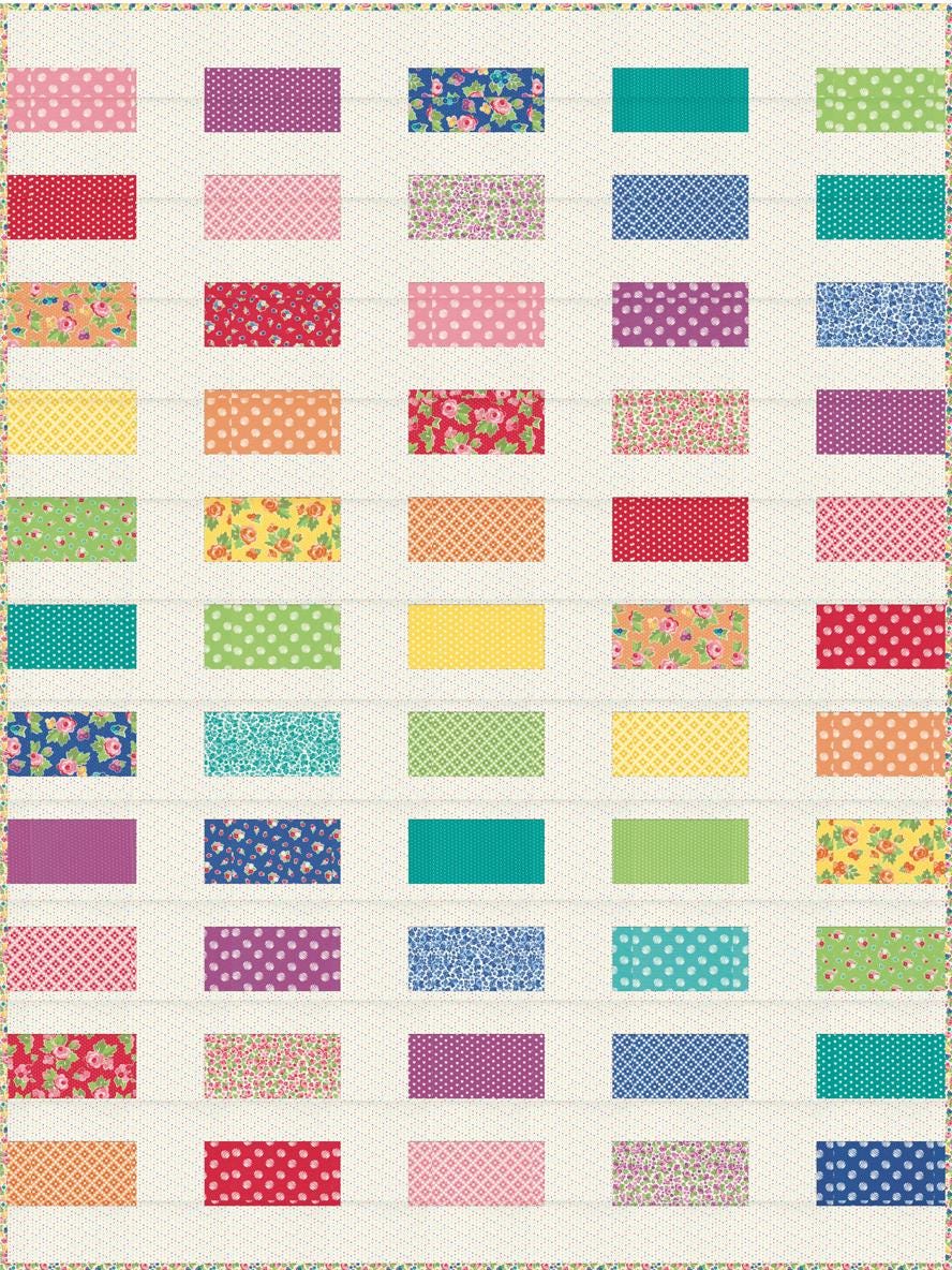 Stacked Rainbow Quilt Pattern - Prairie Grass Patterns - April Rosenthal - PGP176