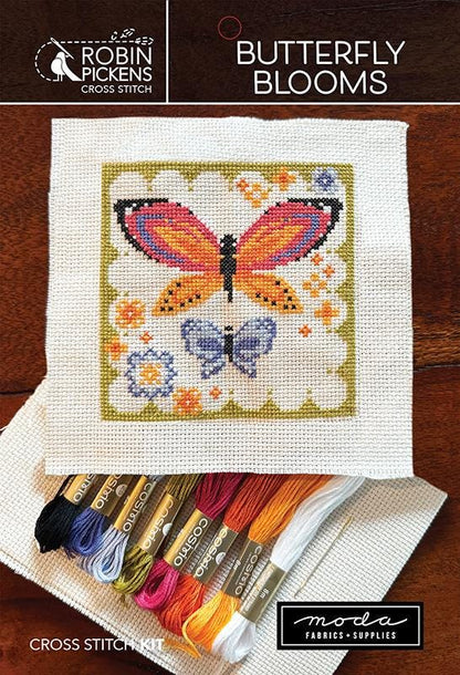 Butterfly Blooms Cross Stitch KIT - Robin Pickens - Moda - KITCS104