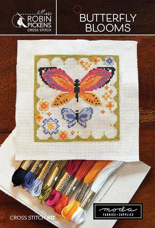 Butterfly Blooms Cross Stitch KIT - Robin Pickens - Moda - KITCS104