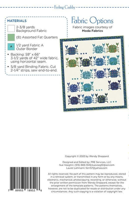 Feeling Crabby Quilt Pattern - Wendy Sheppard - Moda - WS 52