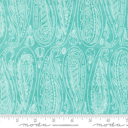 1/2 Yard - Serena Shores - Aqua - Robin Pickens - Moda - Fabric Yardage - 48772 21