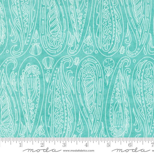 1/2 Yard - Serena Shores - Aqua - Robin Pickens - Moda - Fabric Yardage - 48772 21