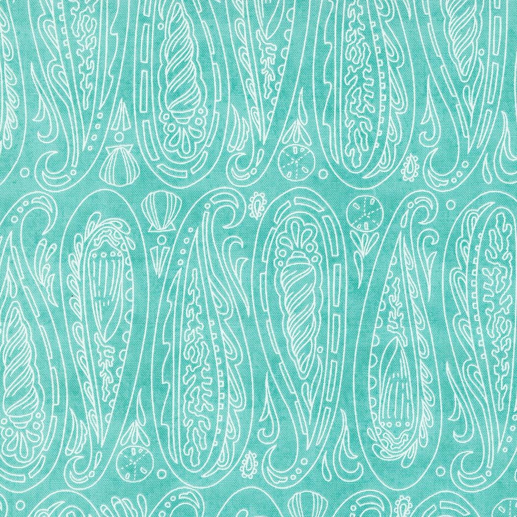 1/2 Yard - Serena Shores - Aqua - Robin Pickens - Moda - Fabric Yardage - 48772 21