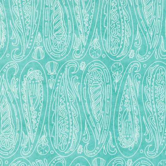 1/2 Yard - Serena Shores - Aqua - Robin Pickens - Moda - Fabric Yardage - 48772 21