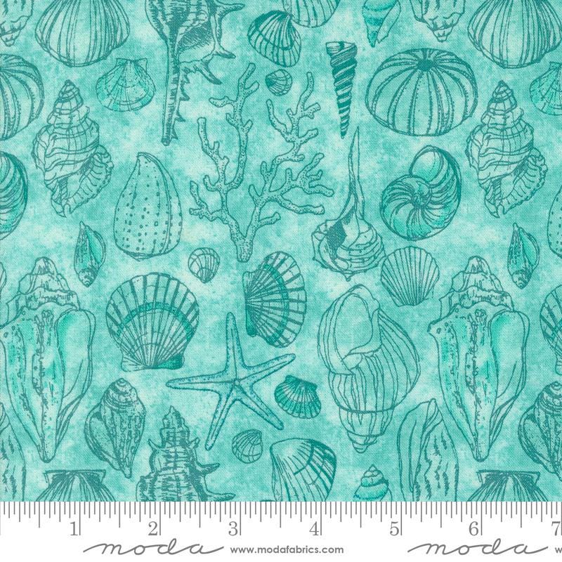 1/2 Yard - Serena Shores - Aqua - Robin Pickens - Moda - Fabric Yardage - 48774 21