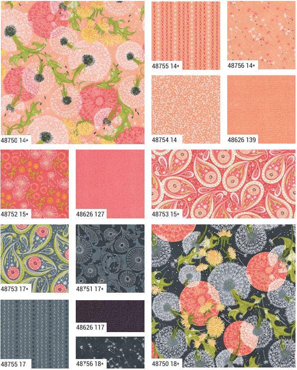 Dandi Duo - Robin Pickens - Moda - 42 Pieces - Mini Charm Pack - 48750MC