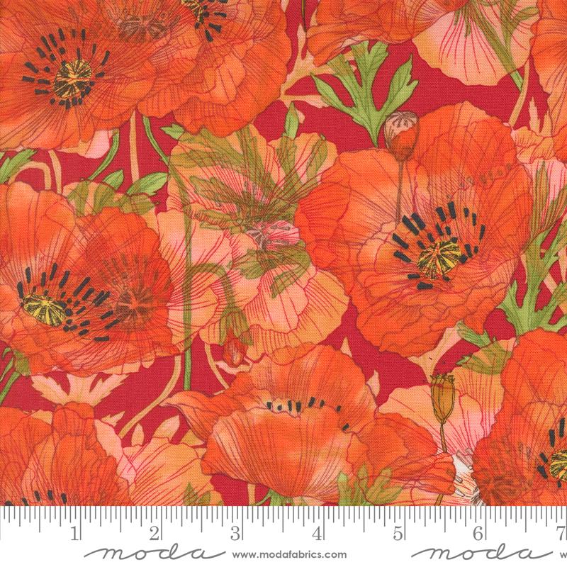 1/2 Yard - Superbloom - Geranium - Robin Pickens - Moda - Fabric Yardage - 48781 23