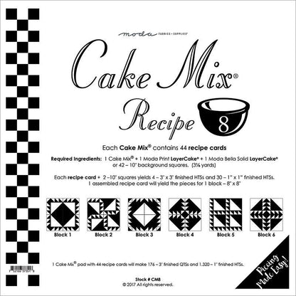 Cake Mix Recipe #8 - Quilt Pattern - Layer Cake Friendly - Miss Rosie's Quilt Company - CM8