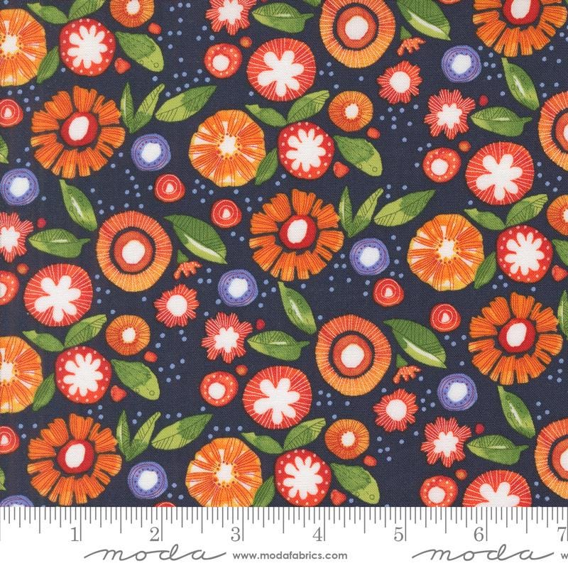 1/2 Yard - Superbloom - Indigo - Robin Pickens - Moda - Fabric Yardage - 48786 16