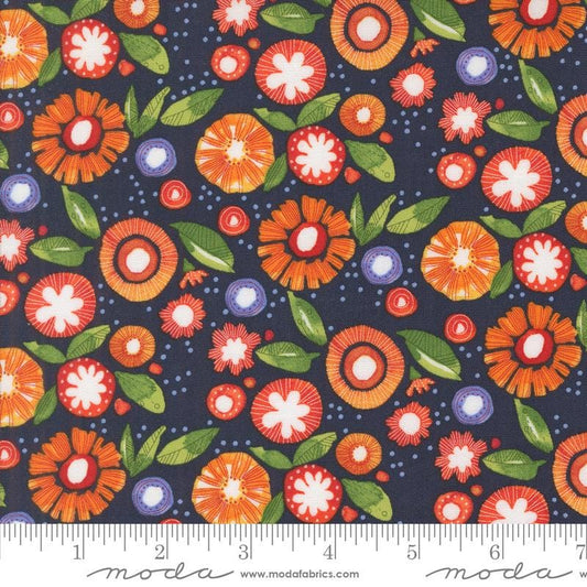 1/2 Yard - Superbloom - Indigo - Robin Pickens - Moda - Fabric Yardage - 48786 16