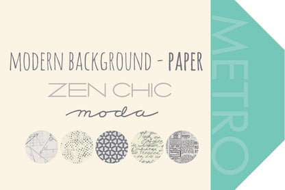 1 Yard - 108" - Modern Backgrounds - White - Zen Chic - Moda - Fabric Yardage - 108028 11