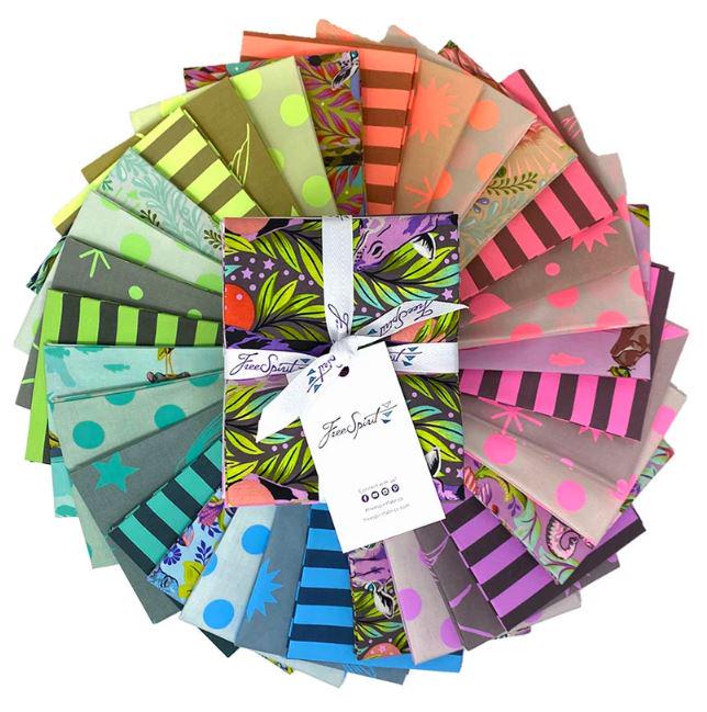 Everglow & Neon True Colors - Tula Pink - FreeSpirit - 32 Pieces - Fat Quarter Bundle - FB4FQTP.EVERGLOW