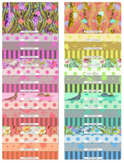 Everglow & Neon True Colors - Tula Pink - FreeSpirit - 32 Pieces - Fat Quarter Bundle - FB4FQTP.EVERGLOW