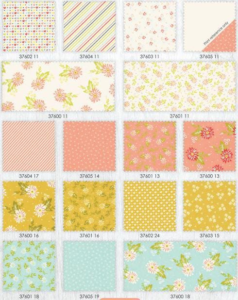 SALE!! Happy Days - Sherri & Chelsi - Moda - 40 Pieces - HONEY BUN - 37600HB