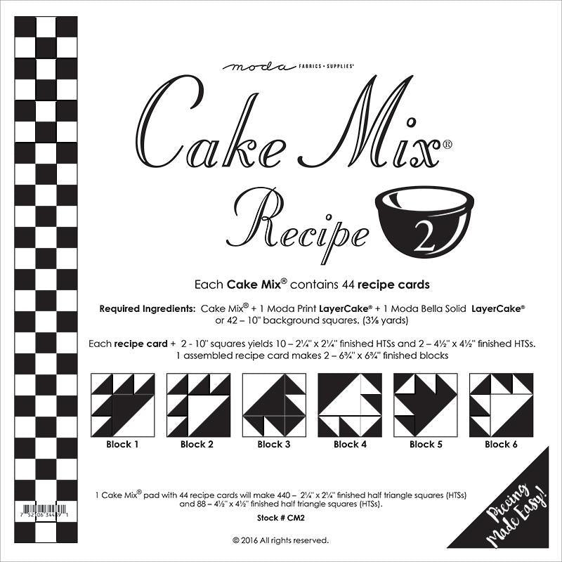 Cake Mix Recipe #2 - Quilt Pattern - Layer Cake Friendly - Miss Rosie's Quilt Company - CM2