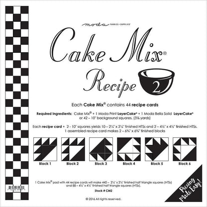 Cake Mix Recipe #2 - Quilt Pattern - Layer Cake Friendly - Miss Rosie's Quilt Company - CM2