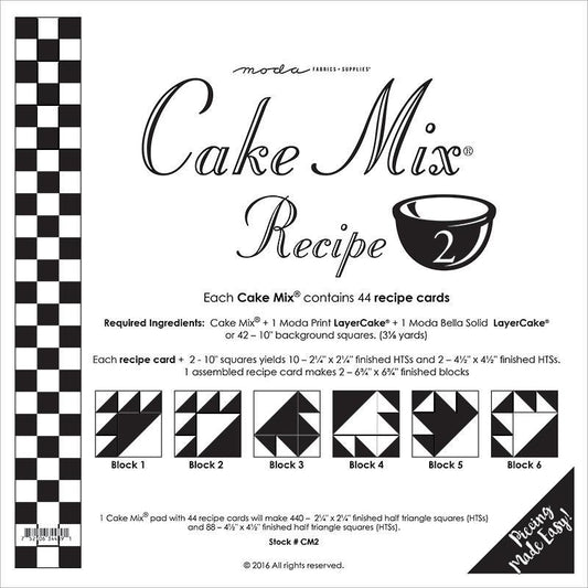 Cake Mix Recipe #2 - Quilt Pattern - Layer Cake Friendly - Miss Rosie's Quilt Company - CM2