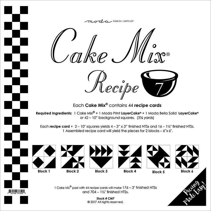 Cake Mix Recipe #7 - Quilt Pattern - Layer Cake Friendly - Miss Rosie's Quilt Company - CM7